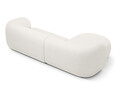 Coltar stanga 3 locuri, Kate, Micadoni, 285x176x76 cm, tesatura boucle, alb