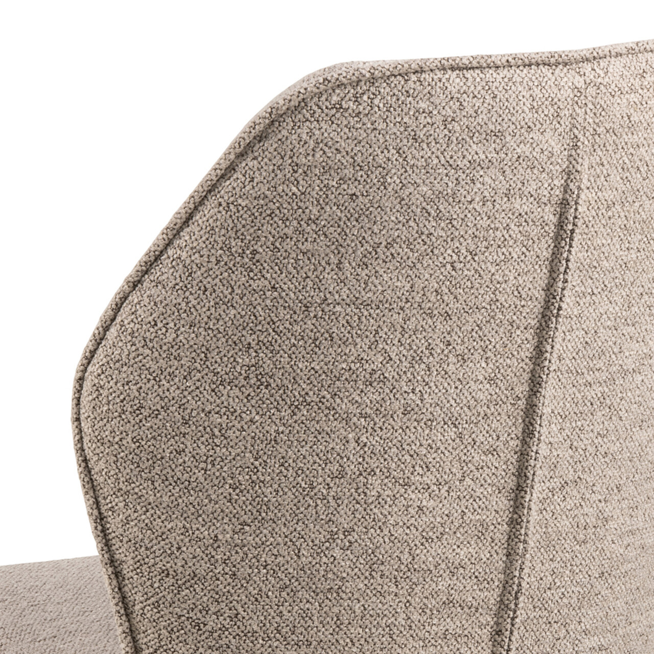 Scaun Aura, Actona, 51x61.5x88.5 cm, rotativ, tesatura Boucle/otel, bej - view 2