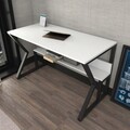 Birou, Zena Home, Wake, 120x72.8x60 cm, PAL, Alb/Negru