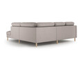 Coltar dreapta 4 locuri, Eden, Micadoni, 267x234x90 cm, catifea, gri beton