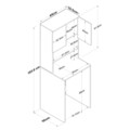 Dulap pentru masina de spalat, Wren, KD101 - 1950, 65 x 183.6 x 60 cm, pal melaminat, alb/nuc
