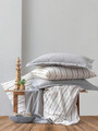 Lenjerie de pat dubla (DE), 3 piese, Unus - Grey, Cotton Box, 50% bumbac / 50% poliester