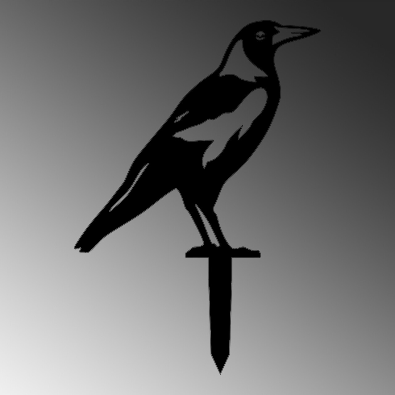 Obiect decorativ de grădină, Bird 02, 46x32 cm, Negru - view 5
