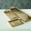 Set 3 tavi pentru servire Cooper, Boltze, 46-84 cm, aluminiu
