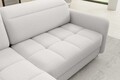Coltar extensibil stanga 3 locuri ELTAP, LT-01ROY, Barea, 208x160x100 cm, lemn/poliester, alb