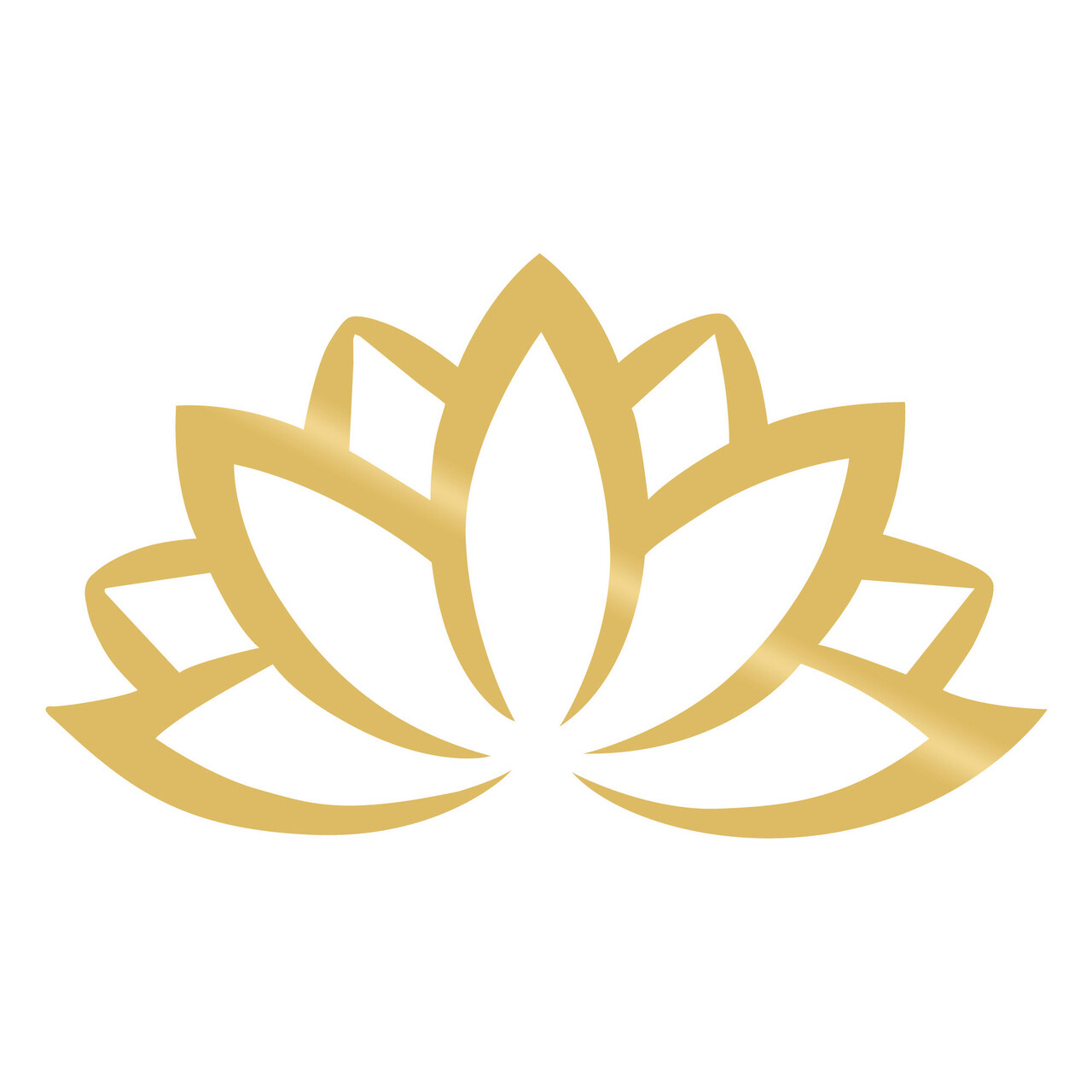 Decoratiune de perete, Lotus Flower 2, Metal, Dimensiune: 60 x 35 cm, Auriu - 1 | YEO