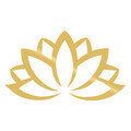 Decoratiune de perete, Lotus Flower 2, Metal, Dimensiune: 60 x 35 cm, Auriu