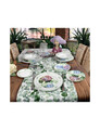 Set 6 farfurii mici pentru servire, Flora, Brandani, D15.5 cm, portelan New Bone China