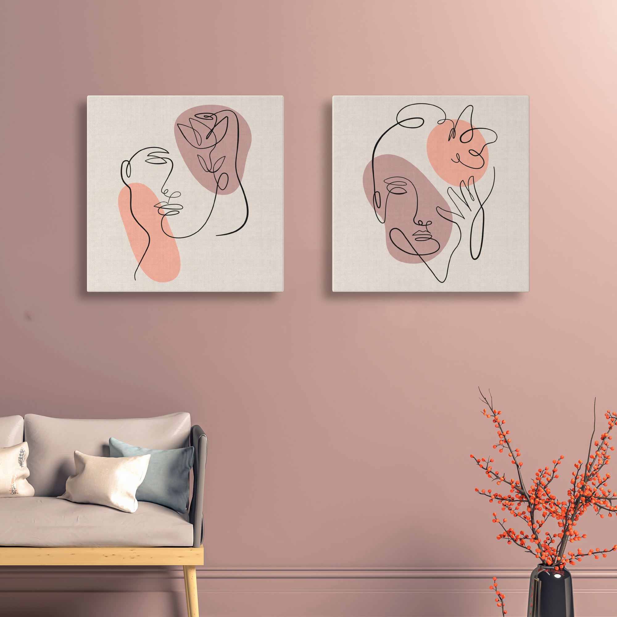 Tablou decorativ, ASR_CNVS25, Canvas, Lemn, Multicolor