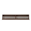 Comoda TV, Nordure, Ligne 160, 160x25x25 cm, Travertin / Nuc Milano