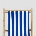 Sezlong Mare, Homla, 60x115x83 cm, bambus/poliester, natur/albastru