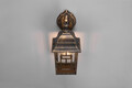 Lampa de gradina Volturno, TRIO, 34x20x14.5 cm, 60W, 1x E27, aluminiu turnat/sticla, maro rustic