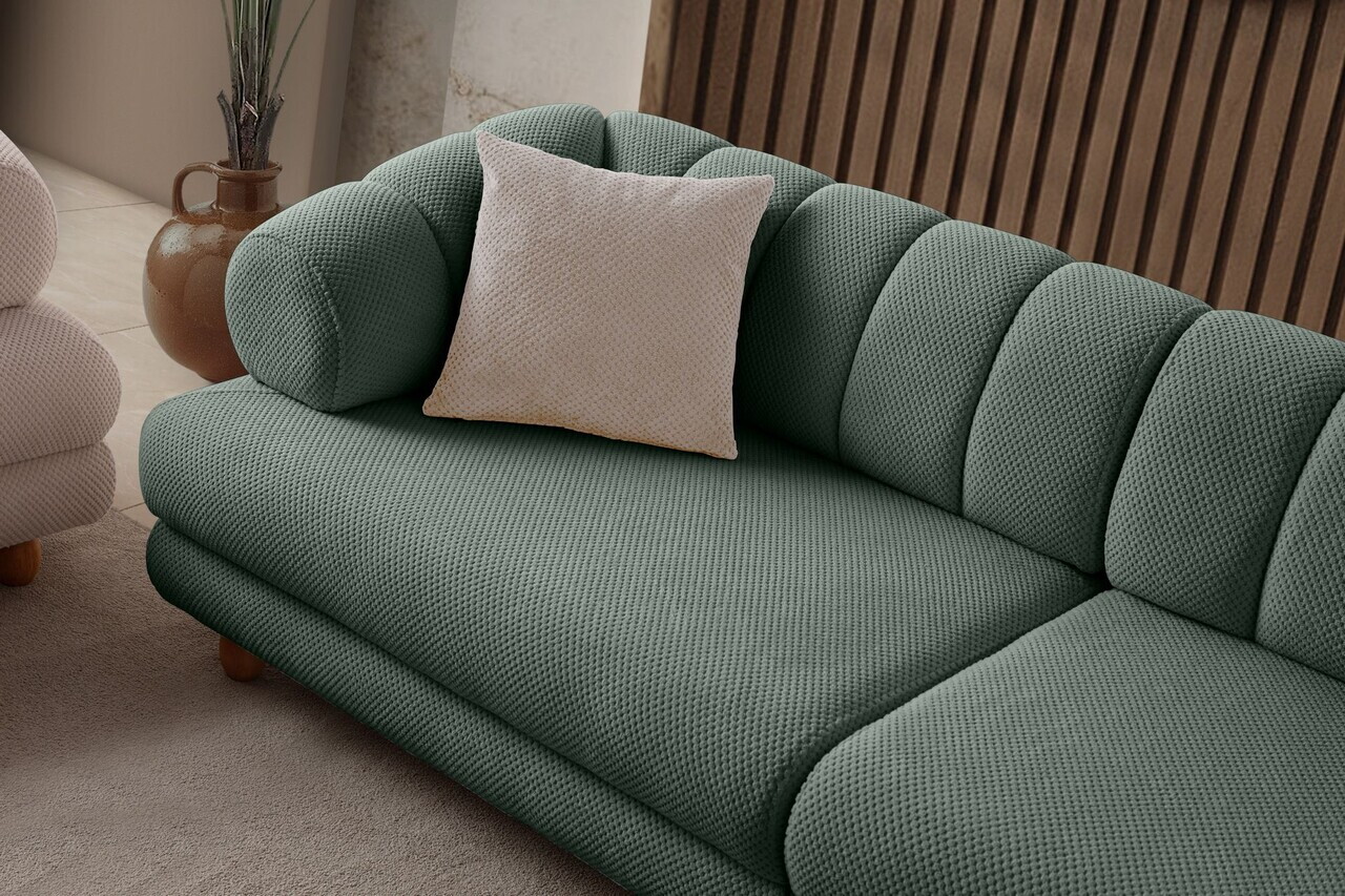 Canapea 3 locuri, Atelier del Sofa, 752EST1158, Lemn de carpen/PAL melaminat, Verde - view 6