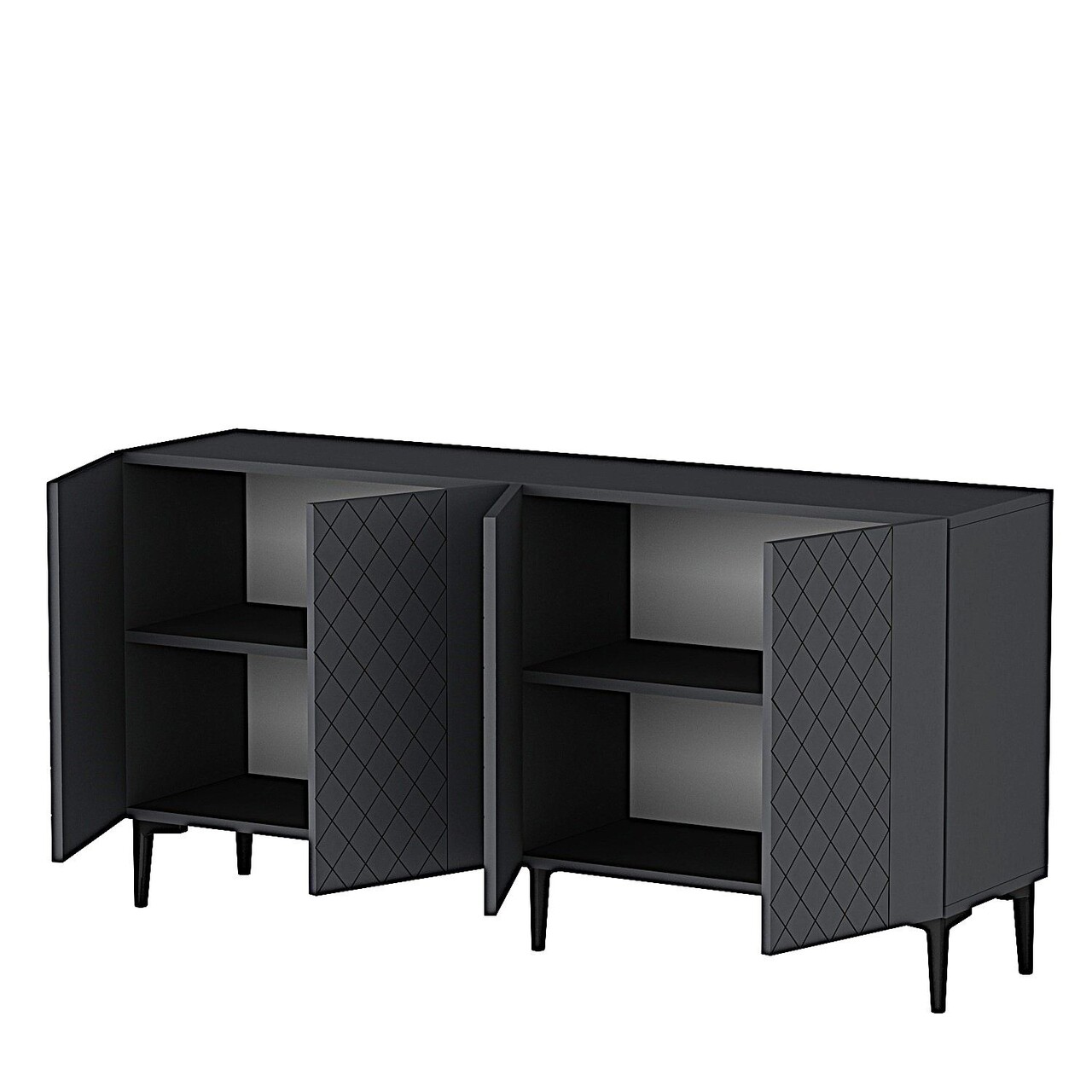 Consola, Hanah Home, Resso 150, 150x75x32 cm, Antracit - view 7