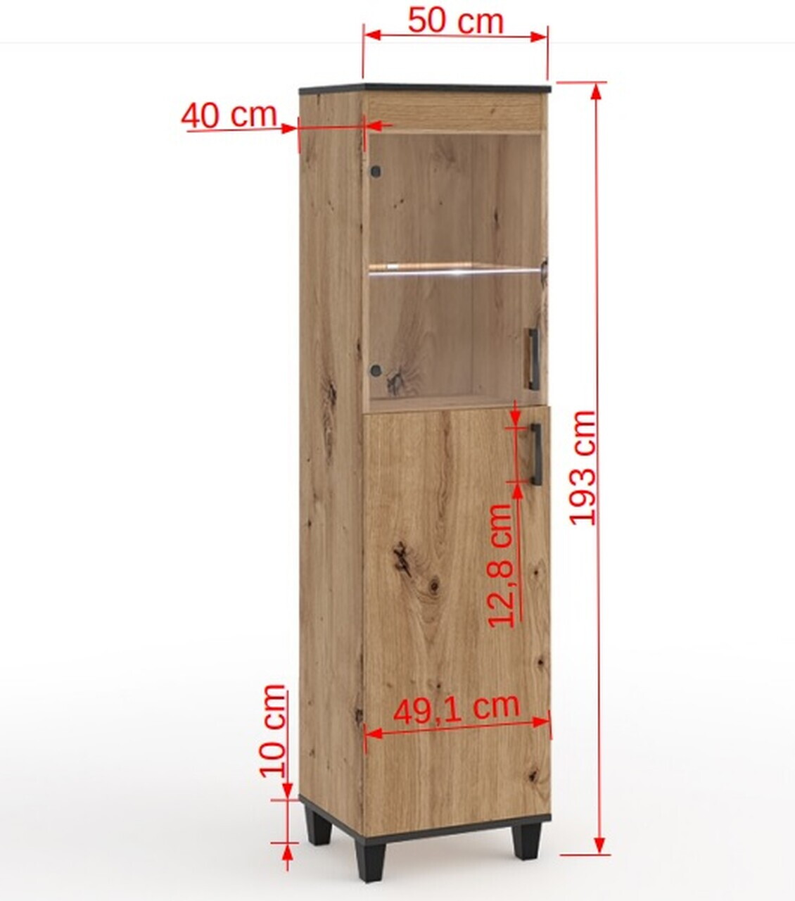Dulap de bucatarie ADRK, Pola 04, 50x40x193 cm, PAL laminat, artisan — imaginea 3