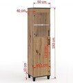 Dulap de bucatarie ADRK, Pola 04, 50x40x193 cm, PAL laminat, artisan