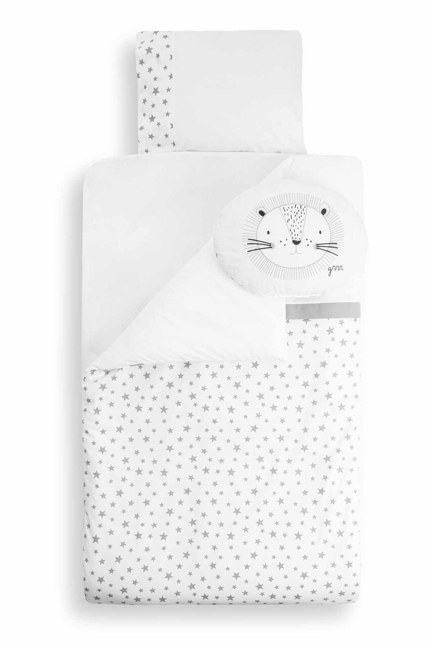 Set de dormit pentru bebelusi cu protectie laterala, Wallxpert, Park, Gri - imagine 6