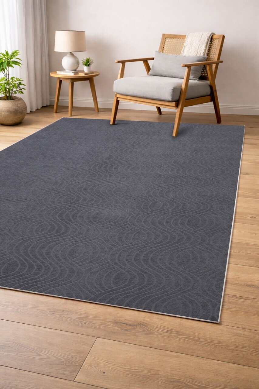 Covor, CLR-LUNA-KOYU-GRİ-24, 120x250 cm, Poliester, Gri — imaginea 2