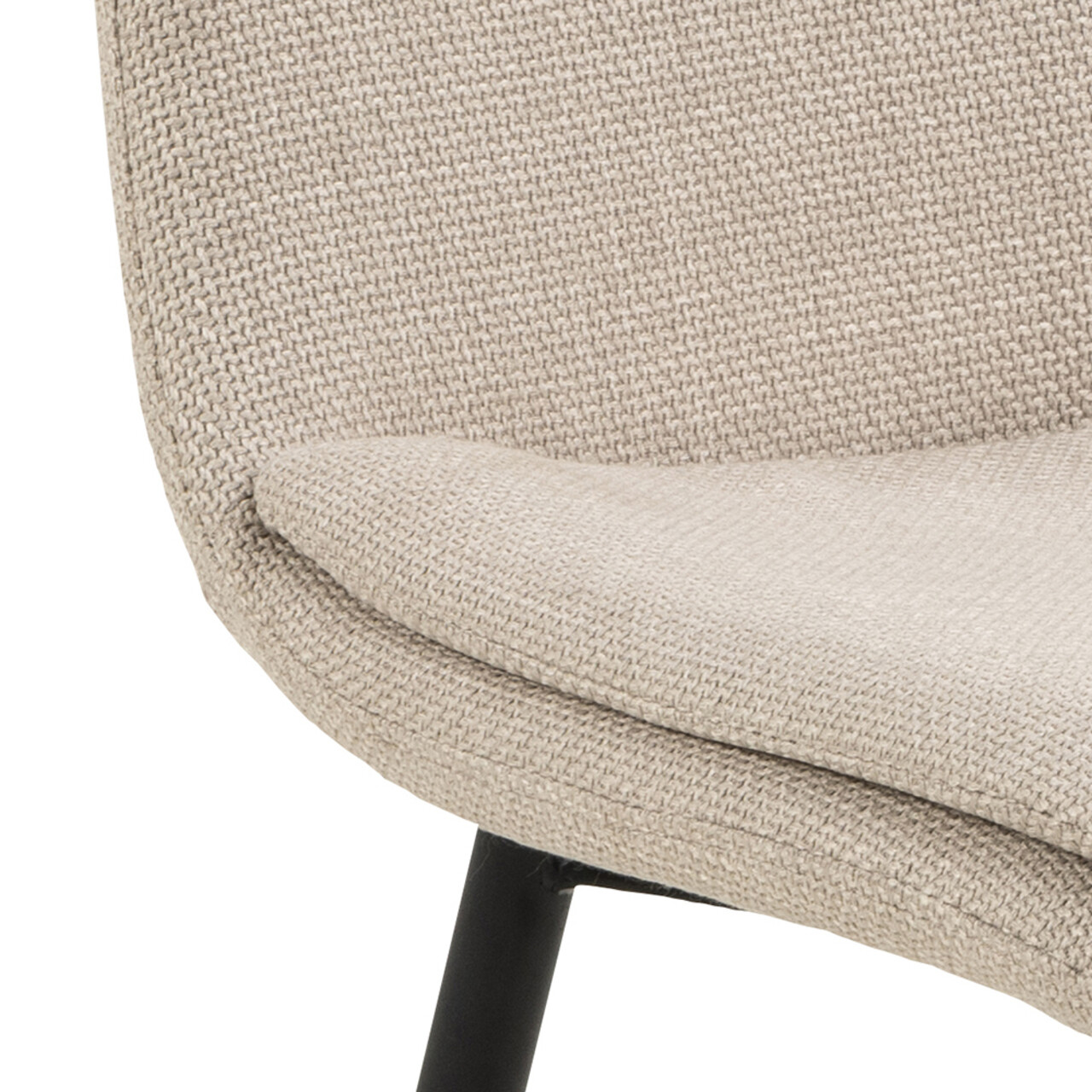 Scaun Becca, Actona, 46x55x85.5 cm, tesatura structurata/otel, bej - view 2