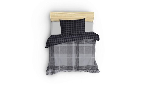 Lenjerie de pat pentru o persoana Single XL (DE), Miranda - Grey, Cotton Box, Bumbac Ranforce
