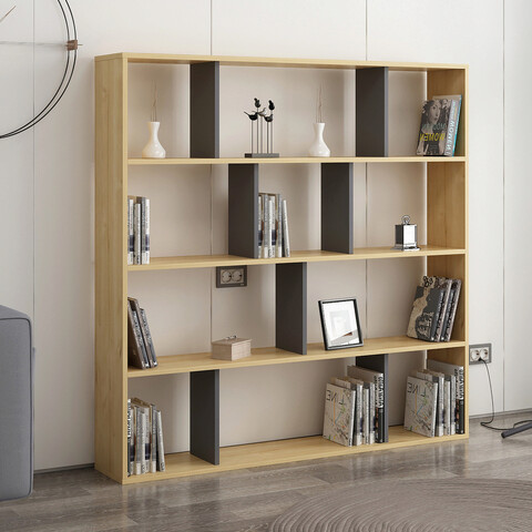 Corp biblioteca, Colman, Hodbi, 145.2x25x145 cm, Stejar / Antracit Colman