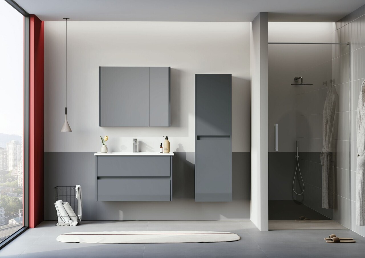 Dulap de baie, Hanah Home, Arno 40, Antracit — imaginea 2