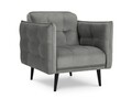 Fotoliu, Canna, Mazzini Sofas, 90x100x88 cm, catifea, gri deschis