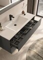 Dulap de baie cu chiuvetă, Hanah Home, Nest 121 v2, Antracit mat