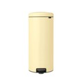 Cos de gunoi cu pedala, Brabantia, NewIcon Mellow Yellow, 30 L, 38x29.3x67.9 cm, otel, galben pastel