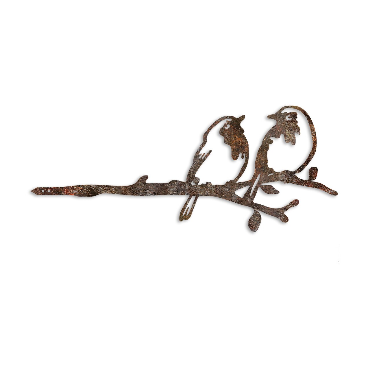 Obiect decorativ de grădină, Bird On The Branch 06, 50x20 cm, Maro - imagine 4