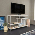 Comoda TV, Retricy, Robbins, 120x39x75 cm, PAL, Stejar alb