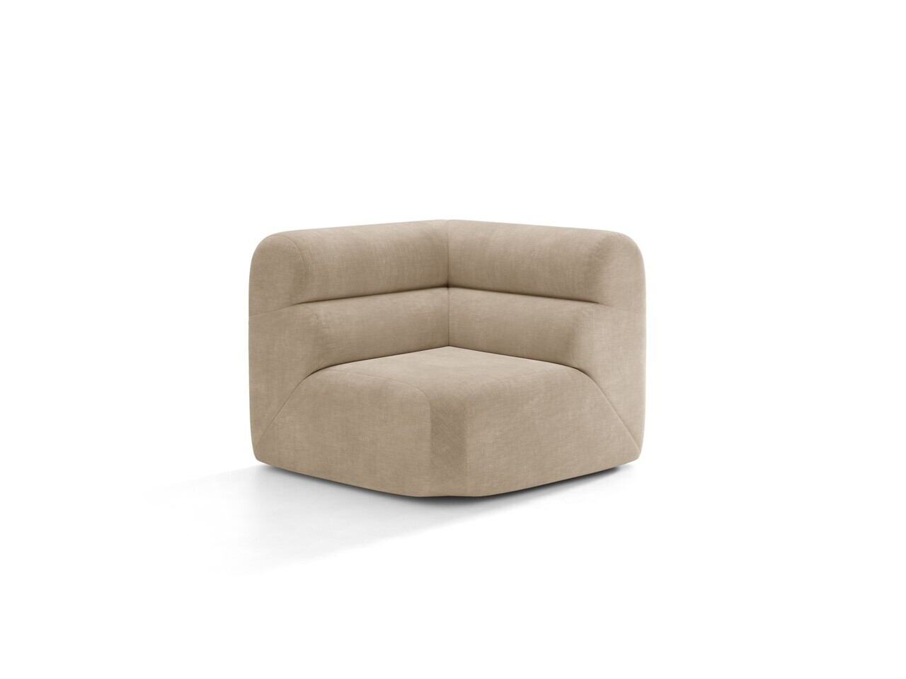 Modul coltar, Neo, Micadoni Home, 100x100x83 cm, tesatura Chenille, bej inchis