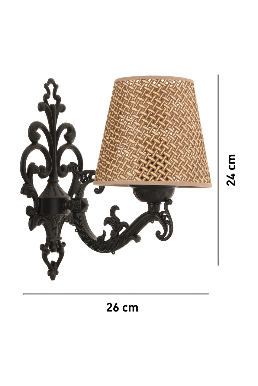 Aplica de perete, Opviq, 390FLH2337, Natural/Negru - view 4