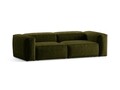 Canapea 3 locuri, Bergamo, Cosmopolitan Design, 264x108x70 cm, catifea chenille raiata, verde