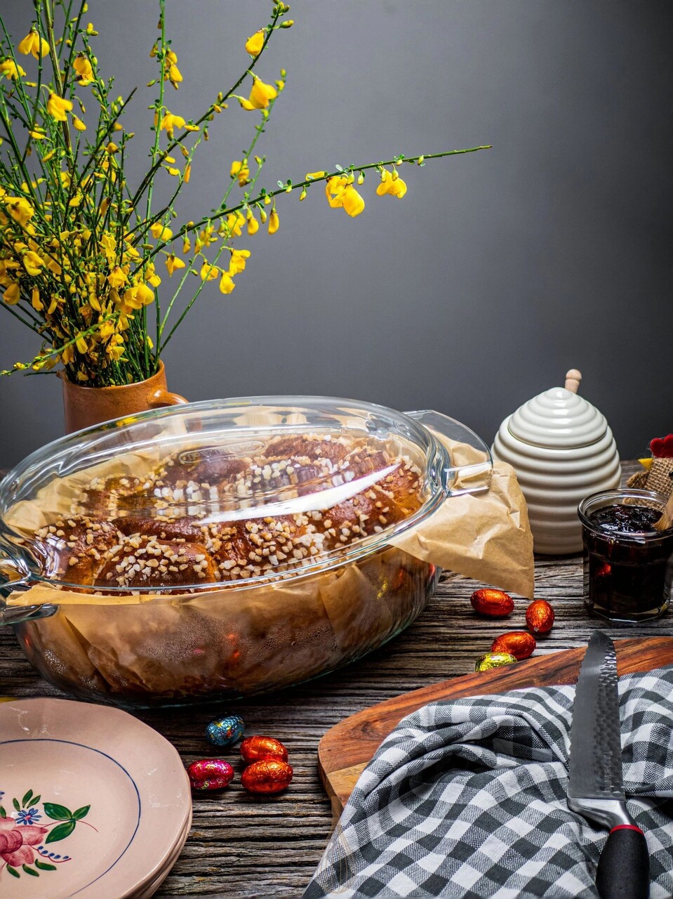 Vas oval cu capac, din sticla termorezistenta, 4,4L + 1,4L, "Slow Cook" - Pyrex - imagine 5