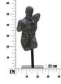 Decoratiune Museum Man, Mauro Ferretti, 26x22x57.5 cm, polirasina, negru