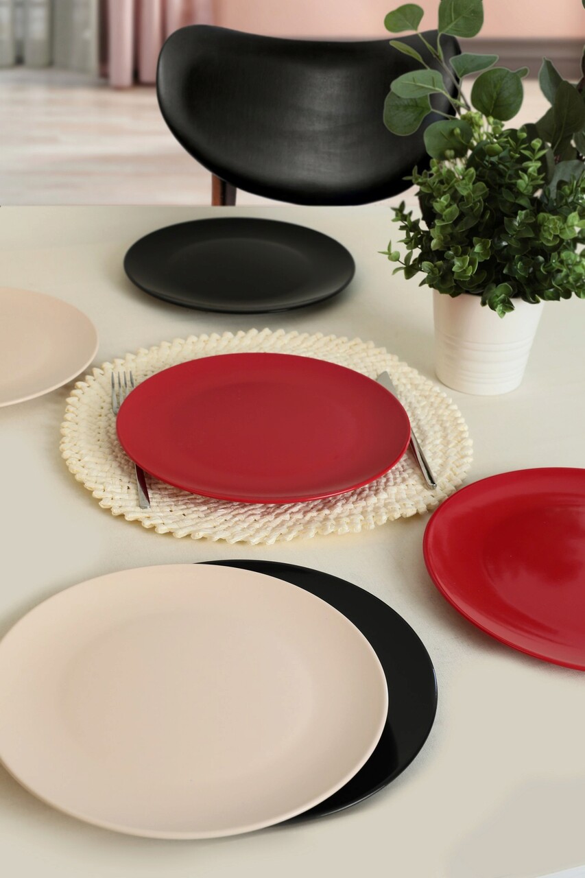 Set platouri servire, Keramika, 275KRM1837, Ceramica , Nu absoarbe apa, Multicolor - 1 | YEO