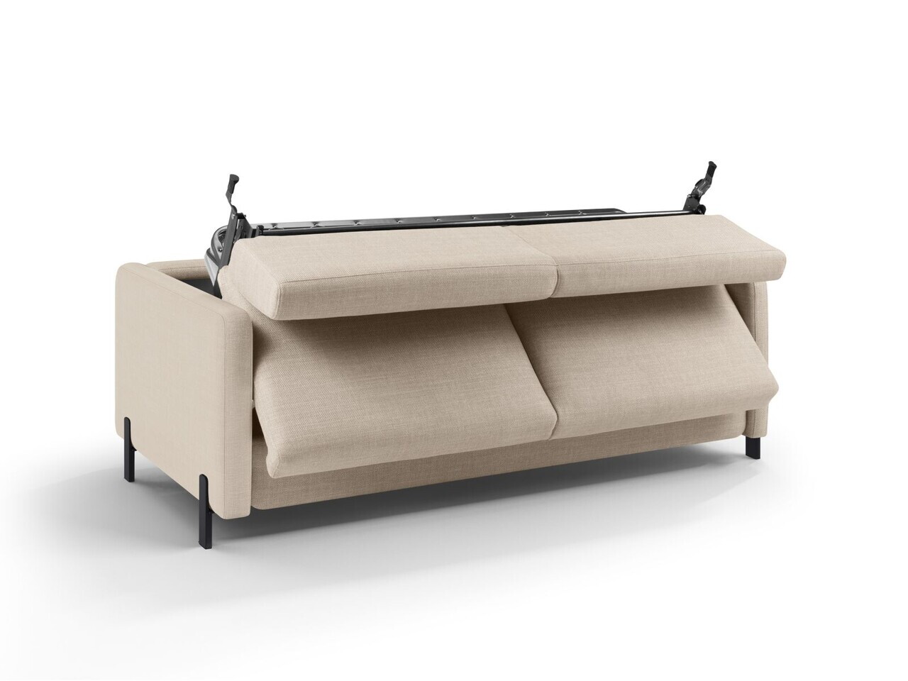 Canapea extensibila 3 locuri, Gloria, Micadoni Home, 206x102x88 cm, tesatura structurata, bej — imaginea 4