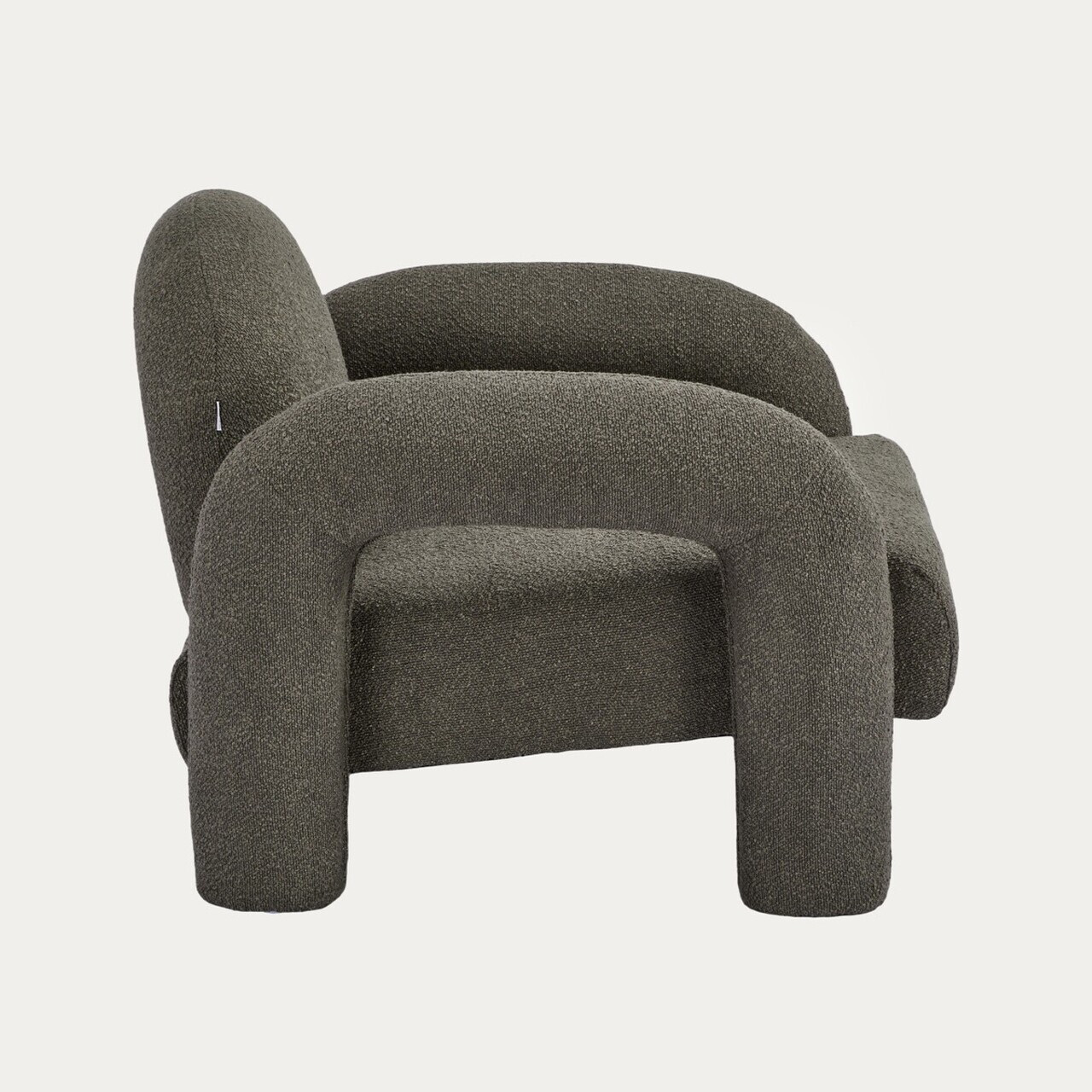 Fotoliu Sedia, Homla, 95x88x70 cm, MDF/metal/tesatura teddy boucle, maro — imaginea 4