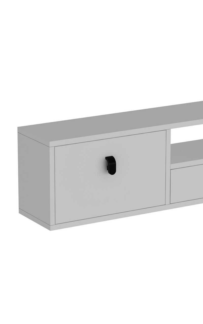 Comoda TV, Hanah Home, 1309-DROP-1, 140x30x30 cm, PAL , Alb - view 5