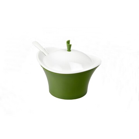 Zaharnita cu lingurita, 9 x 12 x 13 cm, plastic, verde