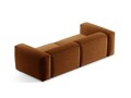 Canapea 3 locuri, Bergamo, Cosmopolitan Design, 264x108x70 cm, tesatura structurata, gri maro