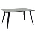 Masa living Lifo, Pakoworld, 140x80x75 cm, MDF/fier, gri inchis/negru