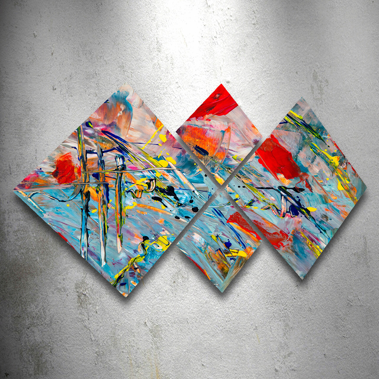Set 4 tablouri decorative, 4MDF1266808, MDF, Imprimat UV, Multicolor - 1 | YEO