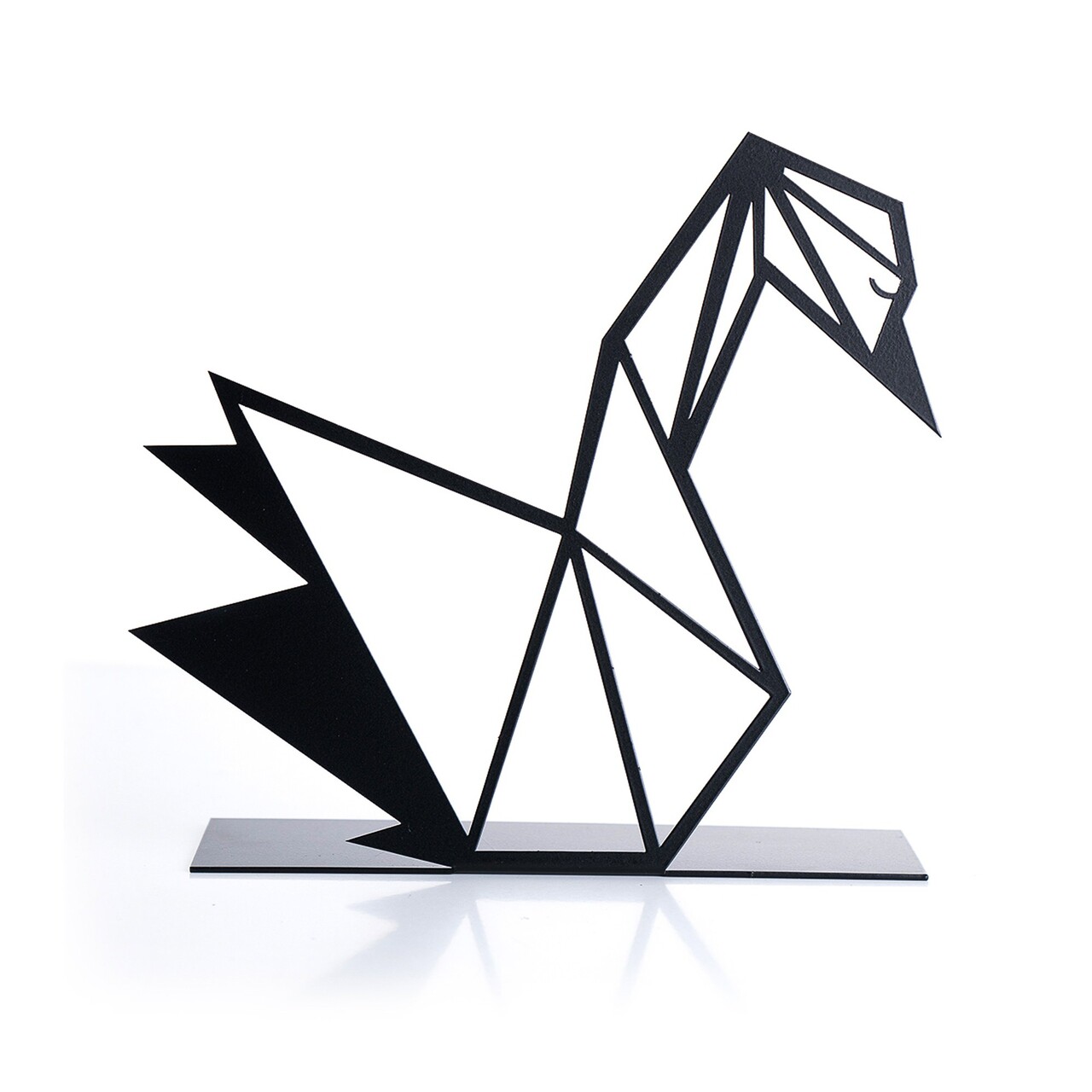 Decoratiune, Swan, 20x15 cm, Metal, Negru - view 2