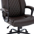 Scaun de birou Victory, Pakoworld, 64.5x72.5x118 cm, piele ecologica, maro
