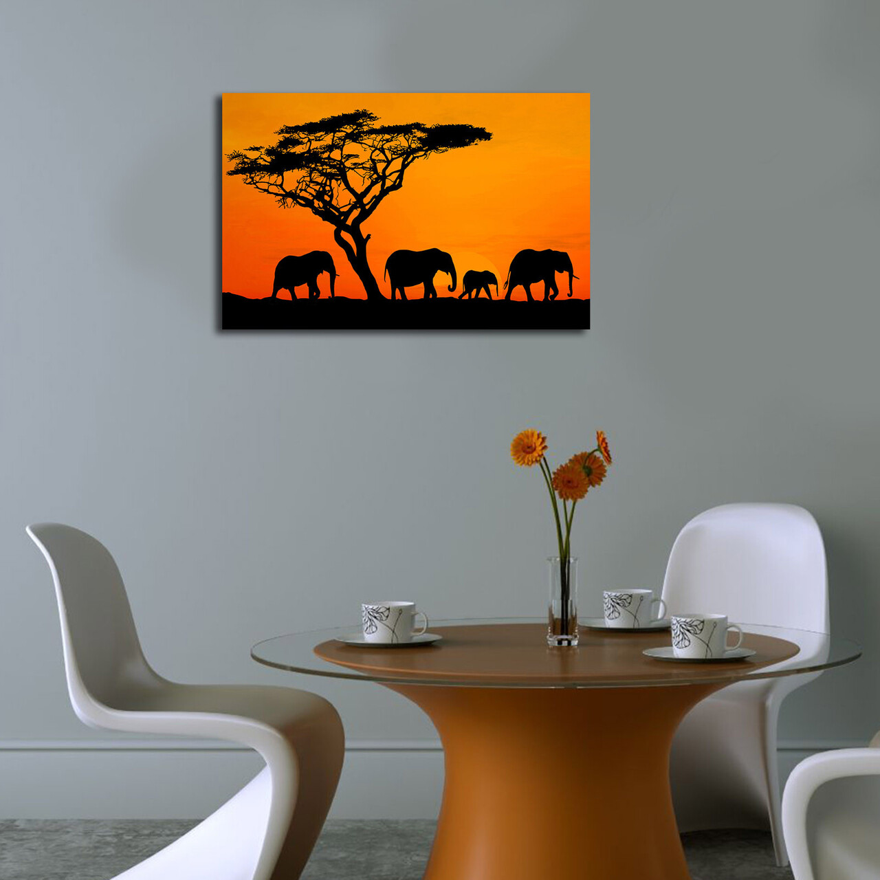 Tablou decorativ cu lumina LED, 4570İACT-53, Dimensiune: 45 x 70 cm, Multicolor - view 4