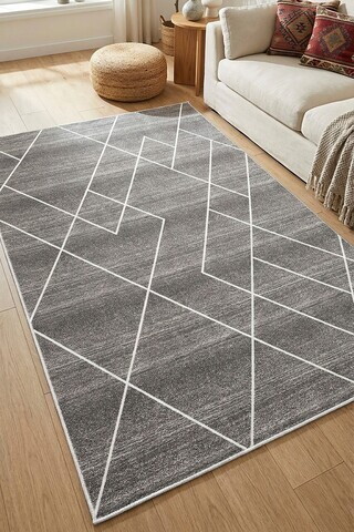Covor, CLR-0000675-008, 100x150 cm, Poliester, Gri