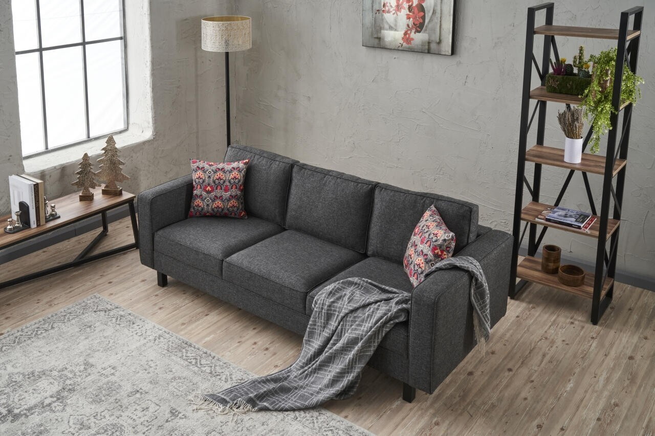 Canapea 3 locuri, Atelier del Sofa, 613LFS1182, Antracit — imaginea 3