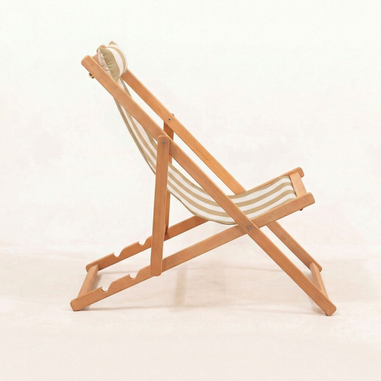 Sezlong de gradina, Hanah Home, Myn04, 59x90x44 cm, Lemn de carpen, Maro/Alb — imaginea 2